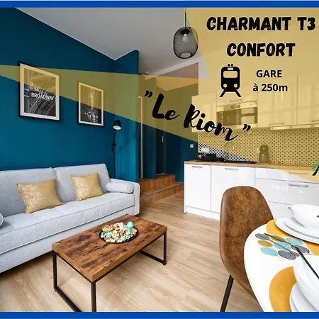 Apartment #charmant T3#gare-confort-lumineux-wifi-calme Clermont-Ferrand